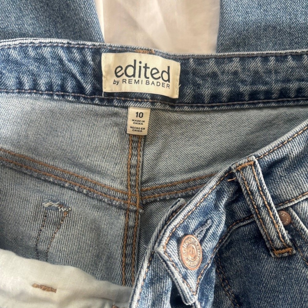 Edited By REMI‎ BADER Women's Blue Jeans Loose Straight Fit Size 10 - Picture 5 of 9